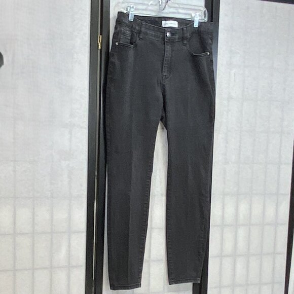 Lane Bryant High Rise Straight Leg Stretch Denim Jeans Black 12 - Picture 3 of 11